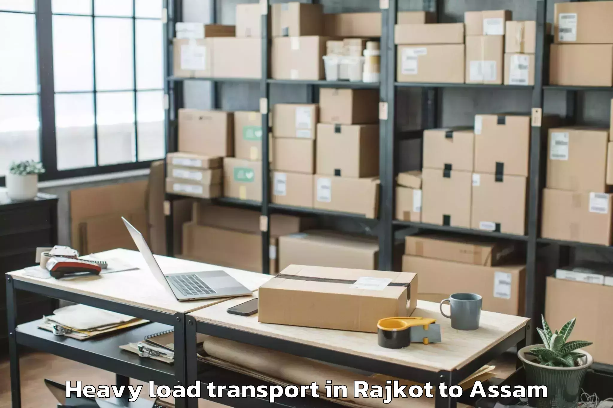 Book Rajkot to Dibrugarh University Heavy Load Transport Online